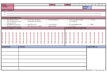 Preview of Customisable Guided Reading Record Sheet