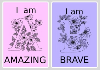 Preview of Customise Affirmation Alphabet Flashcards