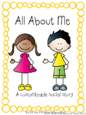 Customizable All About Me Social Story