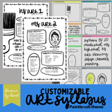 Customizable Art Syllabus - Paintbrush Theme