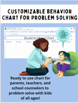 Preview of Customizable Behavior Chart for Problem Solving
