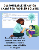 Customizable Behavior Chart for Problem Solving