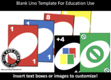 Customizable Blank Uno Cards for Education Use - Powerpoint