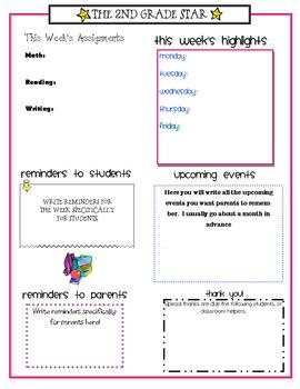Preview of Customizable Classroom Newsletter Template