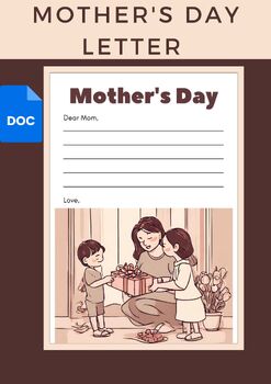 Preview of Customizable ‘Dear Mom’ Google Doc: A Mother’s Day Letter Template