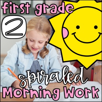 Preview of 1st Grade Math and Reading Differentiated Spiral Review Set 2