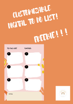 Preview of Customizable Digital To Do List