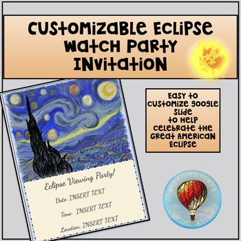 Preview of Customizable Eclipse Watch Party Invitation