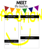 Customizable Editable Meet the Teacher Template Google