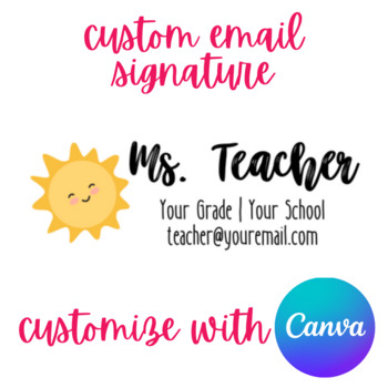 Preview of Customizable Email Signature - Sunshine!