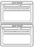 Customizable Exit Ticket