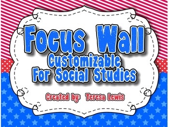 Preview of Customizable Focus Wall Social Studies Theme