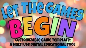 Preview of Customizable Game Template: Google Slides - VIRTUAL & IN PERSON options
