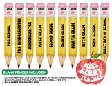 Customizable Grade Pencils for Students and Staff
