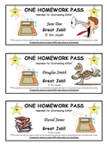 Customizable Homework Pass for Students (FREE)