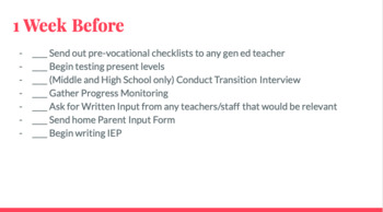 Preview of Customizable IEP Checklist