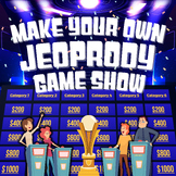 Preview of Customizable Jeoparody Template | Host Your Own Game Show | Powerpoint Game