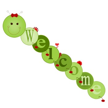 Preview of Customizable Large Hungry Friendly Caterpillar Bulletin Board Banner- RED