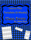 Customizable Lesson Plan Template (6-Week Edition)