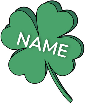 Preview of Customizable Name Clovers | Color & B&W