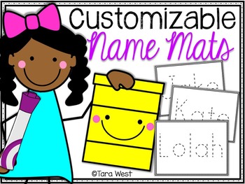 Preview of Customizable Name Mats {freebie}