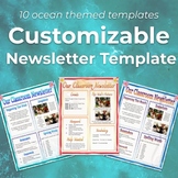Customizable Newsletter Template (10 Templates): Ocean Themed