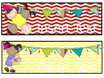 Customizable Schedule Cards and Pennant Banner {Bright Classroom Decor}