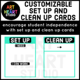 Customizable Set Up and Clean Up Cards for Centers and Stations