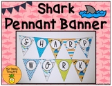 Customizable Shark Pennant Banner