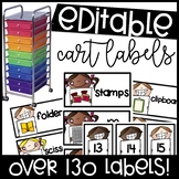 Editable Supply Labels for rainbow drawer carts