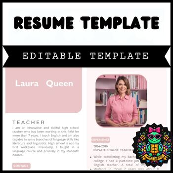 Preview of Customizable Teacher Resume Template for Google Docs