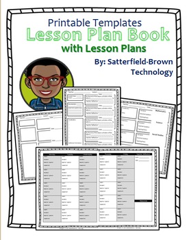 Preview of Lesson Plan: Customizable Templates- Lesson Plan Book w Daily Lesson Plan