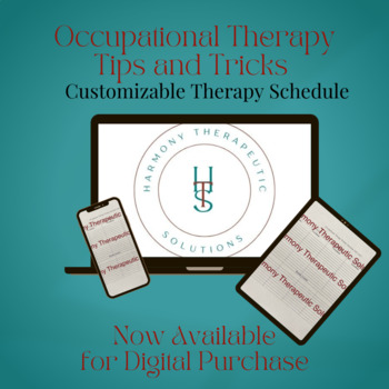 Preview of Customizable Therapy Schedule for School-Based Therapists