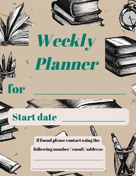 Preview of Customizable Undated Weekly Planner With Quotes