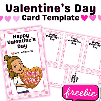 Preview of Customizable Valentine's Day Card Template, Printable Digital Download