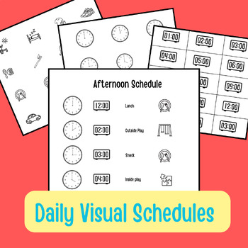 Preview of Customizable Visual Schedule with Analog and Digital Clocks