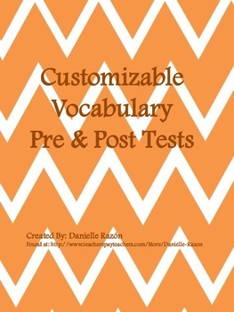 Preview of CCSS & CCRSAE Vocabulary Pre & Post Tests