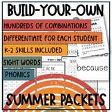 Customize a Summer Packet with Printable Sight Word and Ph