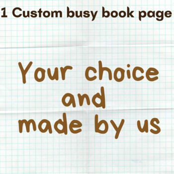 Preview of Customize your own busy book page