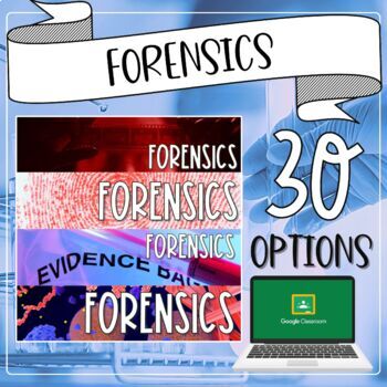 Preview of Customized Forensics Google Classroom Banners/Headers