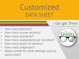 Customized Google Data Sheet