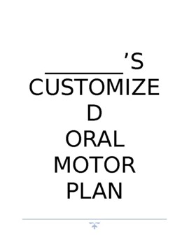 Preview of Customized Oral Motor Plan