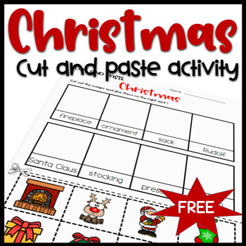 Cut And Paste Christmas | FREE Christmas Activity Worksheet | TPT