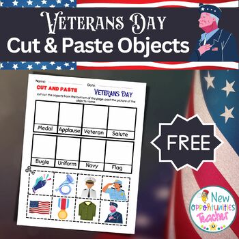 Preview of Cut And Paste Veterans Day Activity