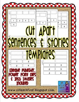 Preview of Cut Apart Sentences and Stories Templates