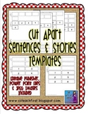 Cut Apart Sentences and Stories Templates