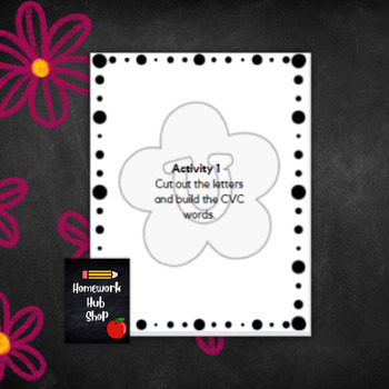 Preview of Cut, Build and Paste the u Vowel CVC Words Activity 1