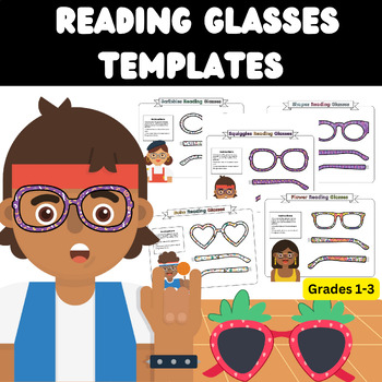 Preview of Cut, Color, Read! Fun Reading Glasses Templates (Grades 1-3)