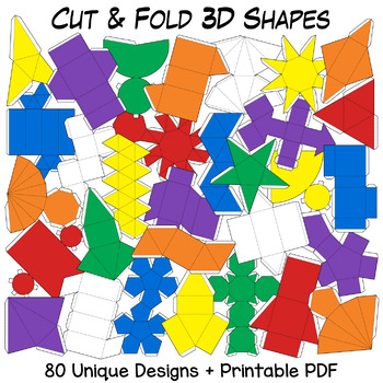 Preview of Cut & Fold 3D Shapes