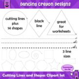 Cut Here | Cutting Lines and Scissor Shapes Clip Art